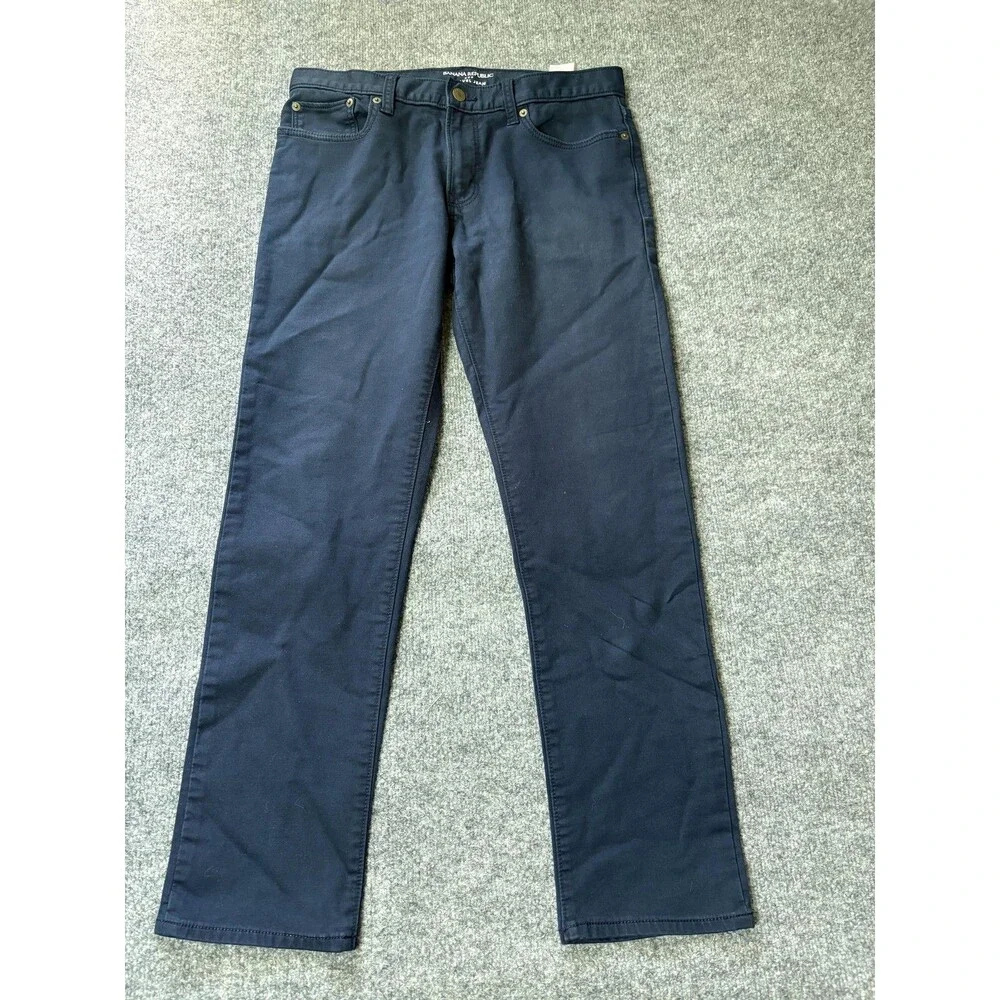 Banana Republic Jeans Mens 31x30 Blue Slim Fit Dark Wash Travel Jean